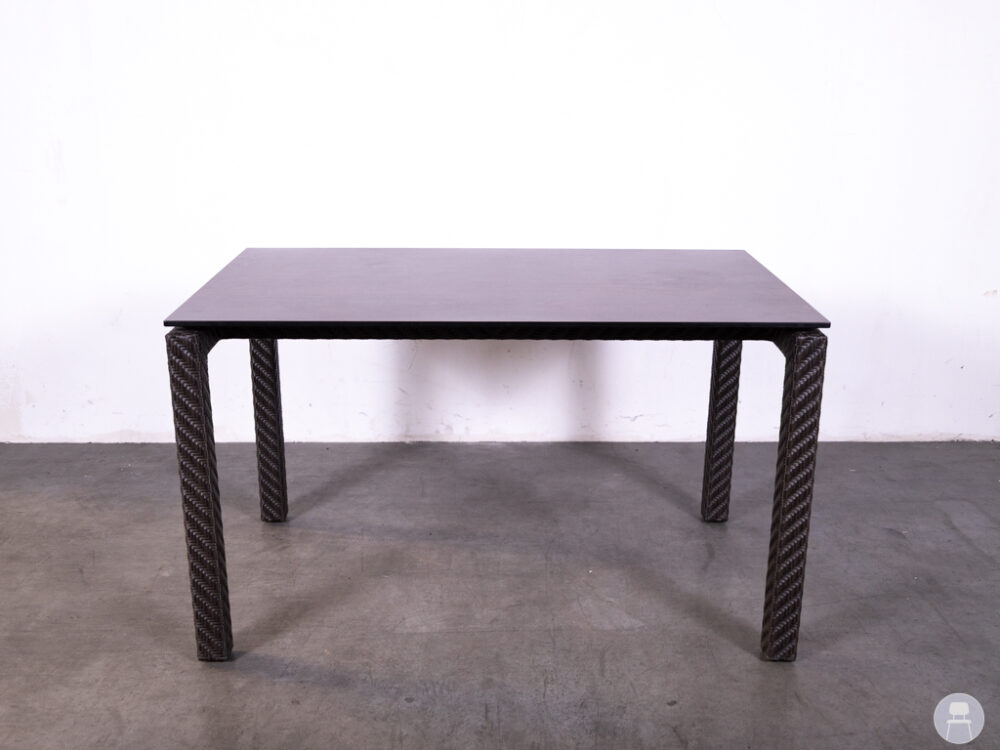 Terrastafel Okki HPL Volkern houtlook Wicker 130x80cm