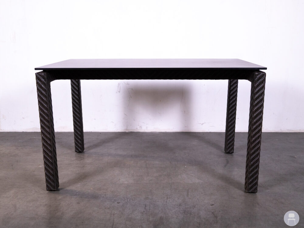 Terrastafel Okki HPL Volkern houtlook Wicker 130x80cm