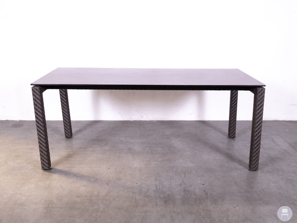Terrastafel Okki HPL Volkern houtlook Wicker 185x80cm