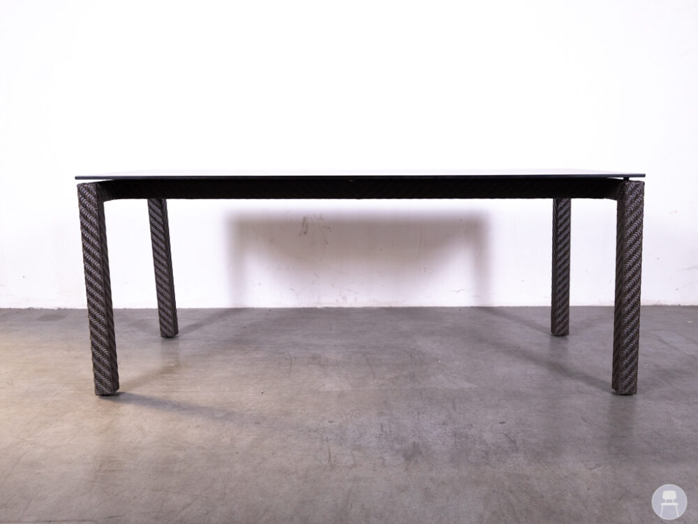 Terrastafel Okki HPL Volkern houtlook Wicker 185x80cm
