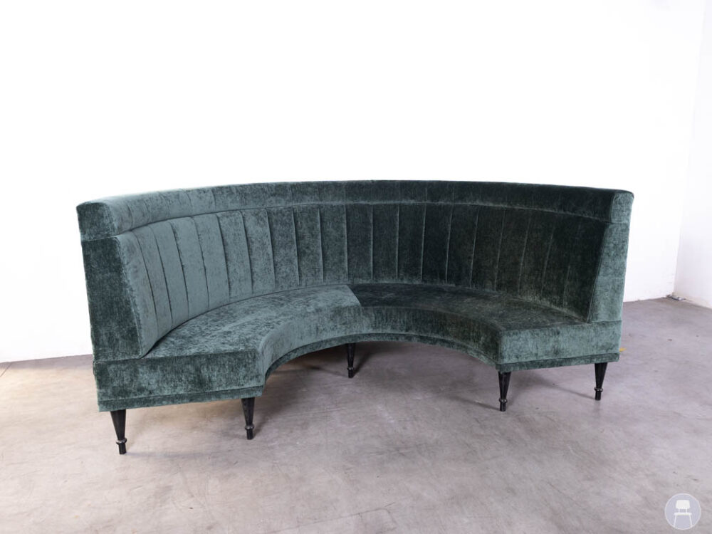 Wandbank Porto velvet groen Satelliet 260x130cm