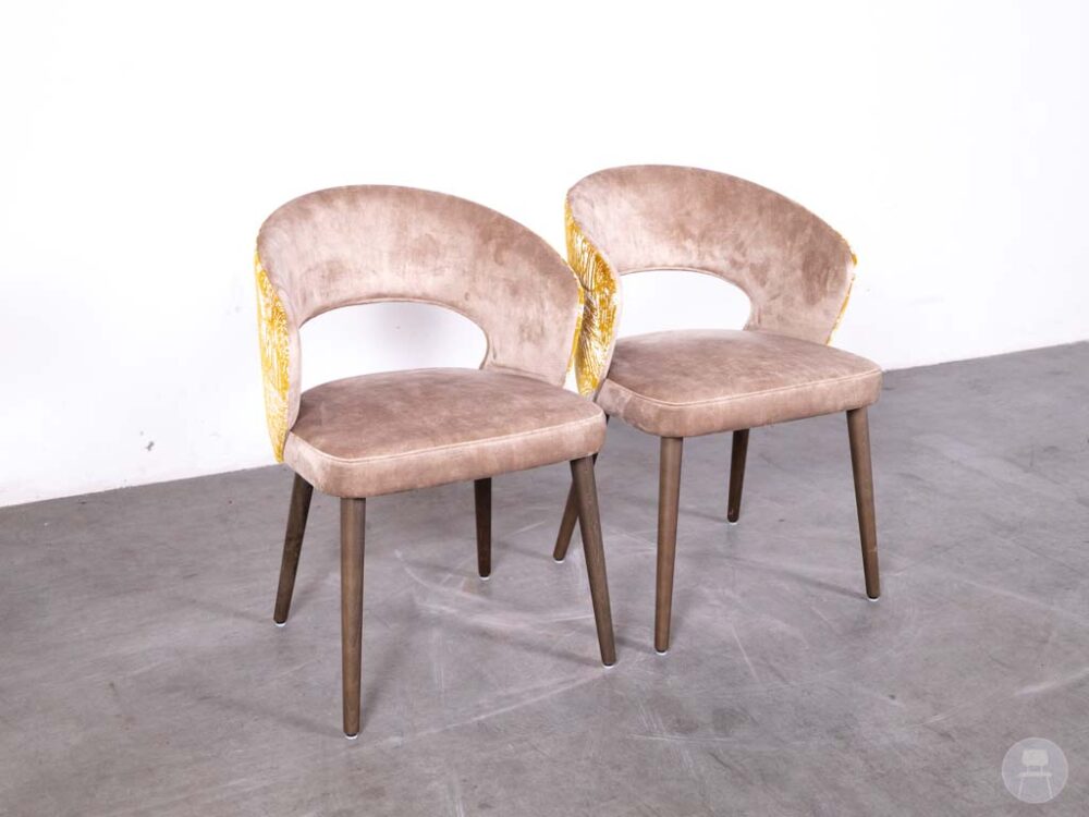 Horecastoel Darford AC velvet bruin/geel Satelliet