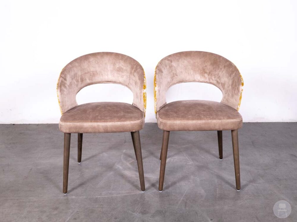 Horecastoel Darford AC velvet bruin/geel Satelliet