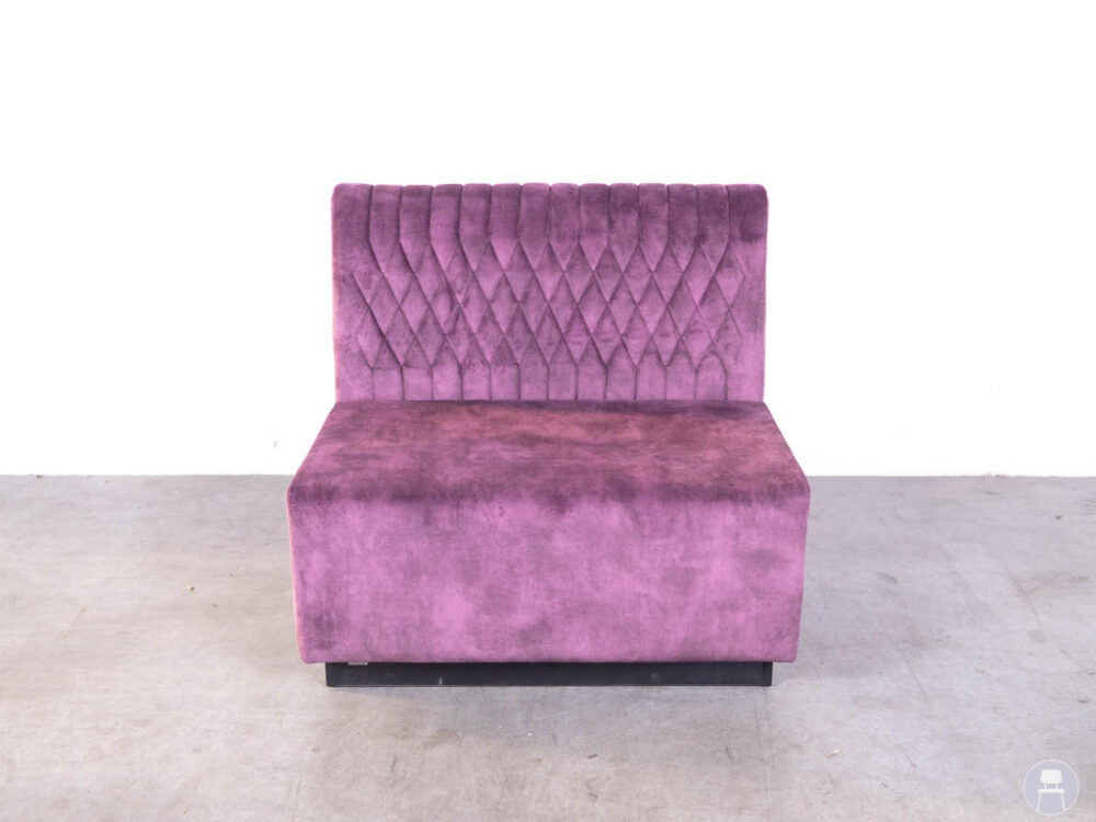 Wandbank Monaco velvet paars Satelliet 100cm