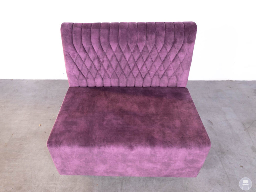 Wandbank Monaco velvet paars Satelliet 100cm