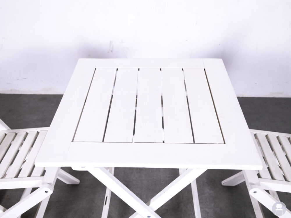 Terrasset Ady wit 2 klapstoelen 1 klaptafel Riviera Maison