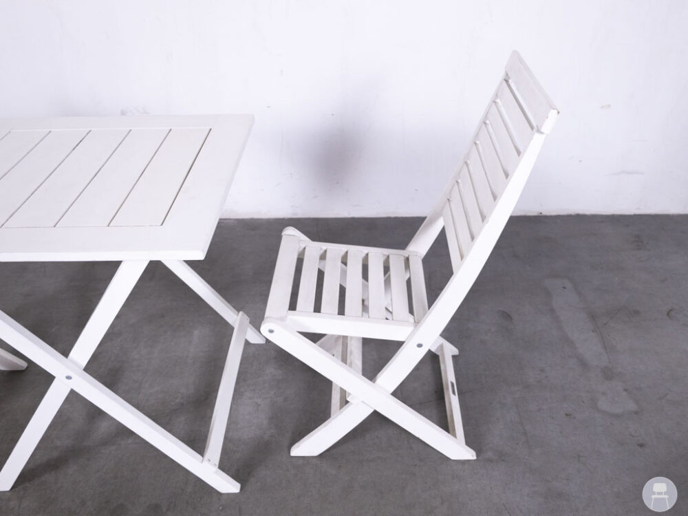 Terrasset Ady wit 2 klapstoelen 1 klaptafel Riviera Maison