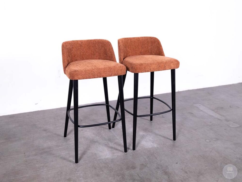 1 set 2 stuks Barkruk Lovena Low back HS roest Satelliet