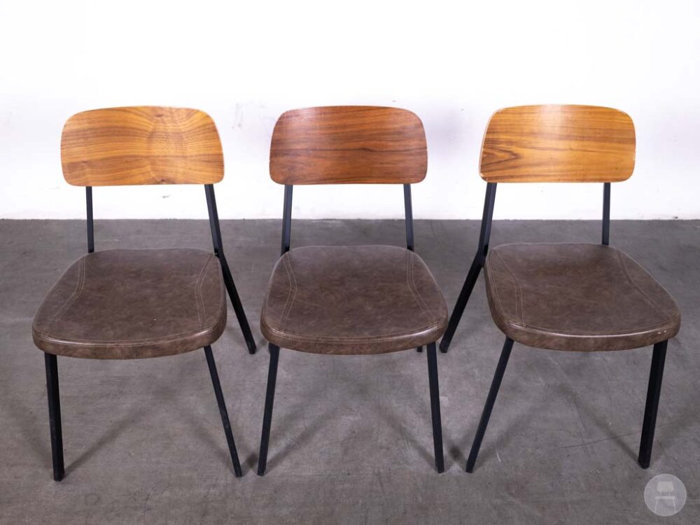 1 set 3 stuks Horecastoel Jody bruin Satelliet