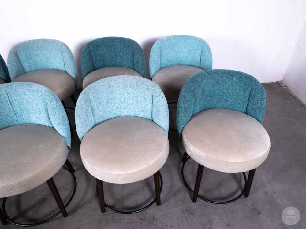 1 set 8 stuks Horecastoel Lux MS beige/blauw Satelliet