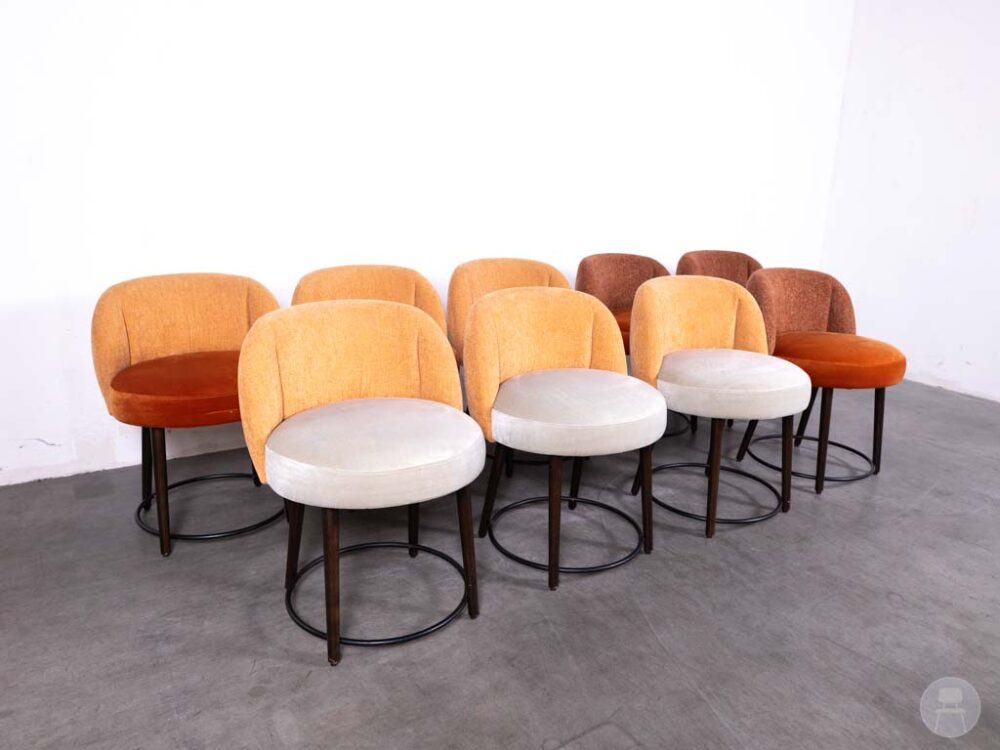 1 set 9 stuks Horecastoel Lux MS oranje mix Satelliet