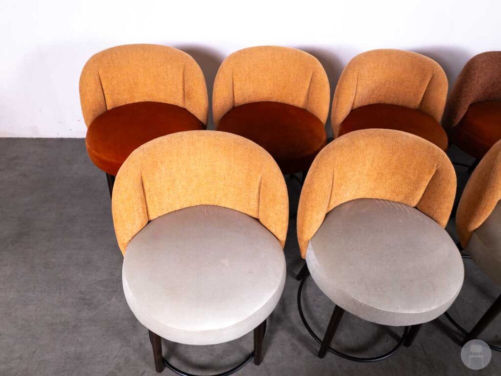 1 set 9 stuks Horecastoel Lux MS oranje mix Satelliet