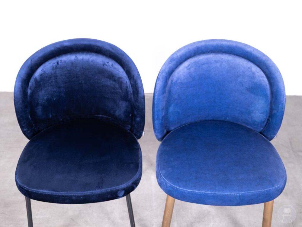 1 set 2 stuks Horecastoel Rodar SC velvet blauw Satelliet