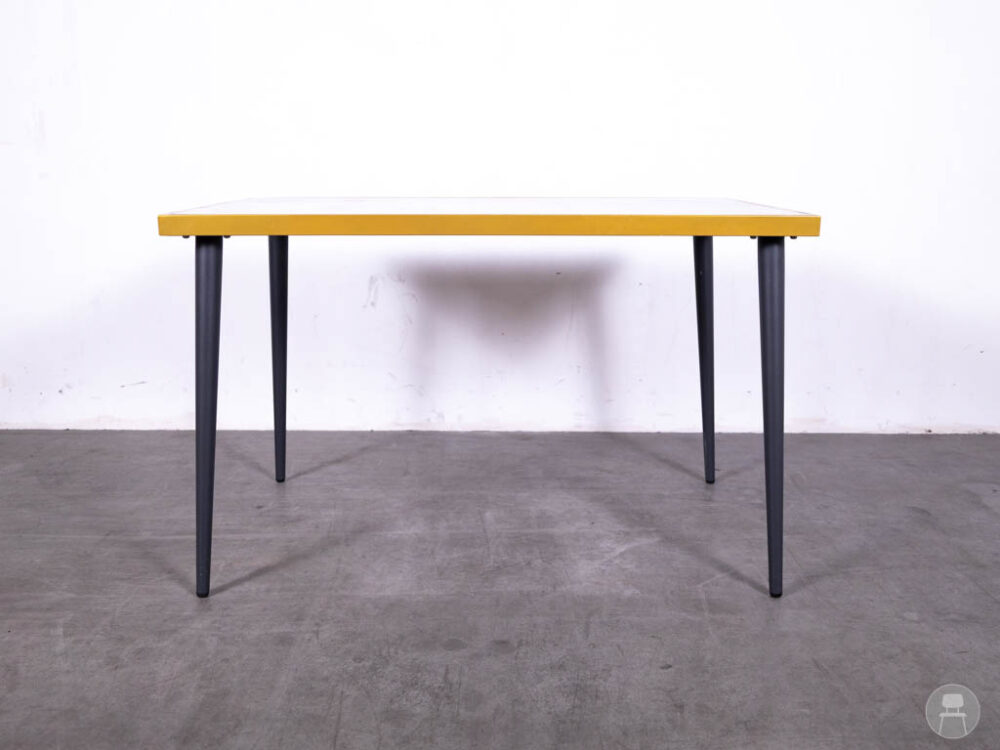 Horecatafel Mabel marmerlook wit/goud 120x80cm