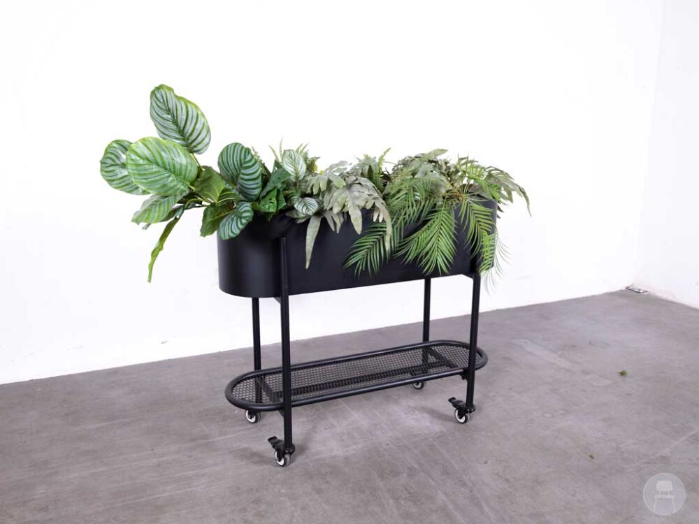 Plantenbak Bloom verrijdbaar zwart Satelliet 120cm