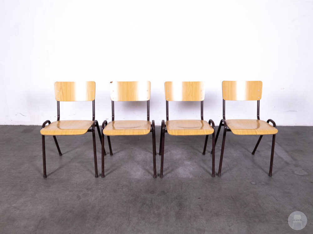 1 set 4 stuks Schoolstoel Mathijs