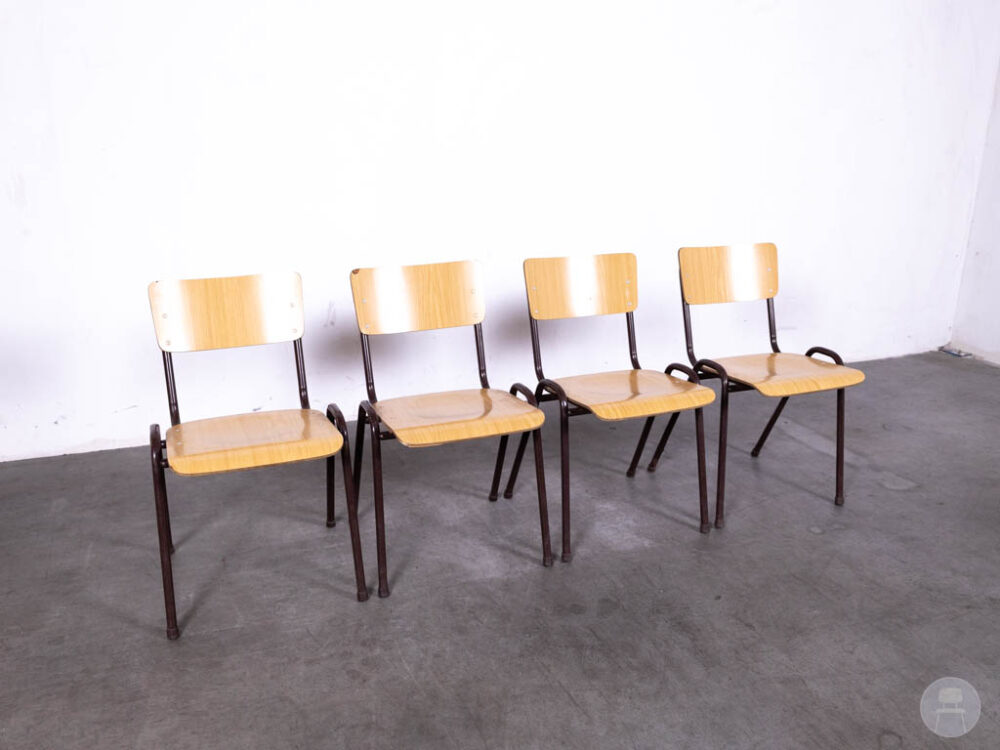 1 set 4 stuks Schoolstoel Mathijs