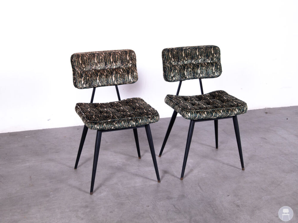 et 2 stuks Horecastoel Nilly botanic velvet groen Kaja
