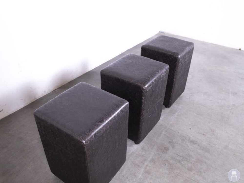 1 set 3 stuks Poef Tempo SQ MS Paisley bruin Satelliet