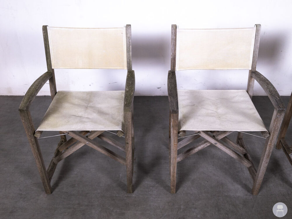 1 set 4 stuks Regisseursstoel Monica wit