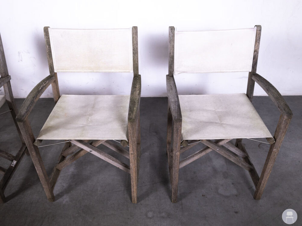1 set 4 stuks Regisseursstoel Monica wit