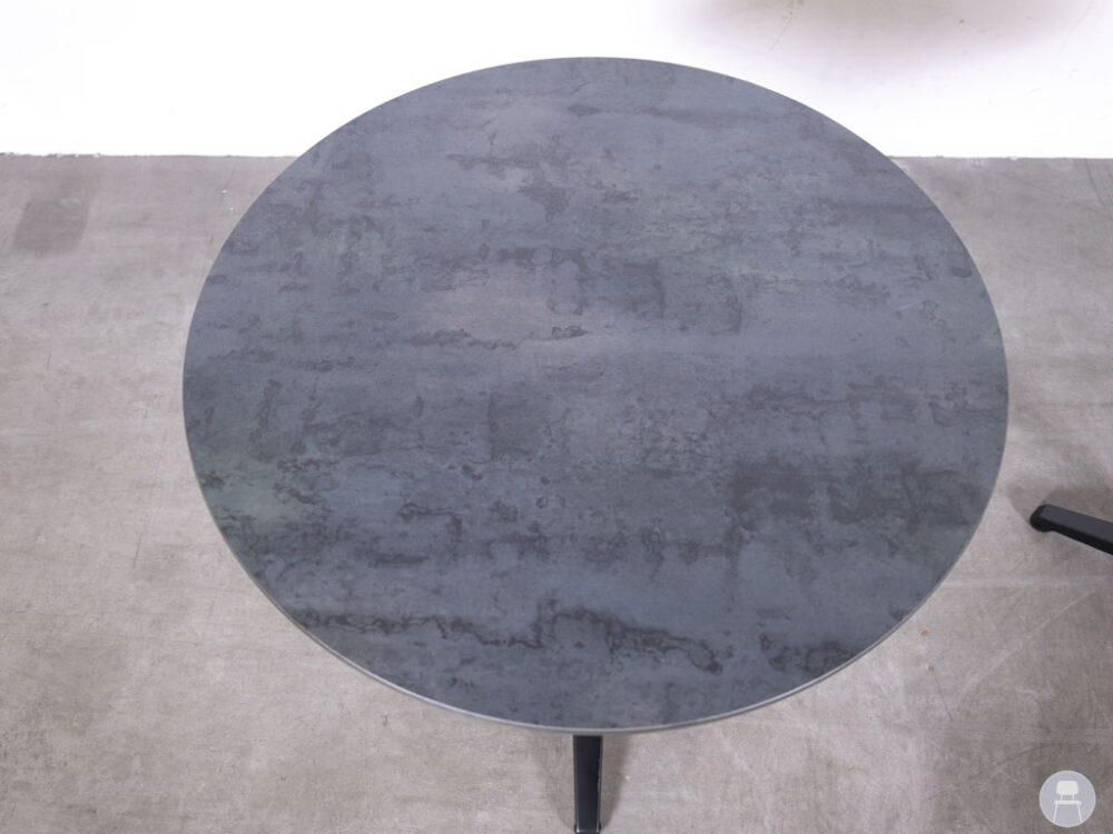 1 set 2 stuks Terras-klaptafel Pinto volkern zwart Satelliet 70cm rond