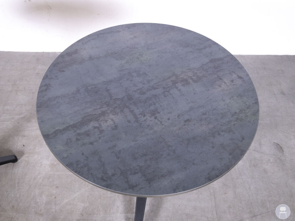 1 set 2 stuks Terras-klaptafel Pinto volkern zwart Satelliet 70cm rond