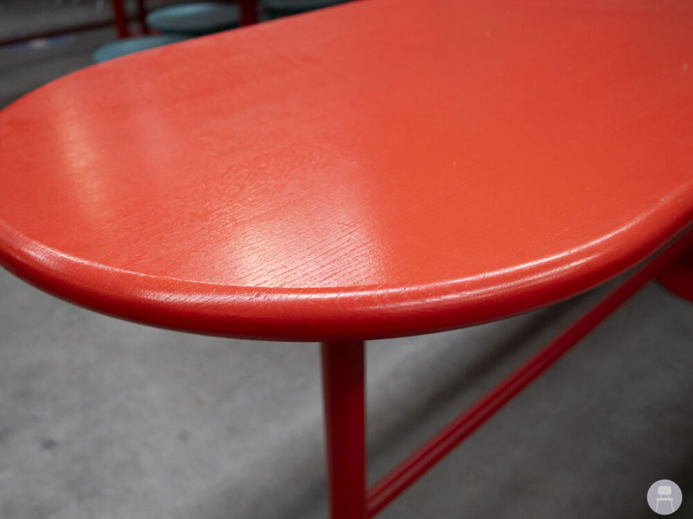 Statafel wand Rikkie rood 325x75cm - Afbeelding 3