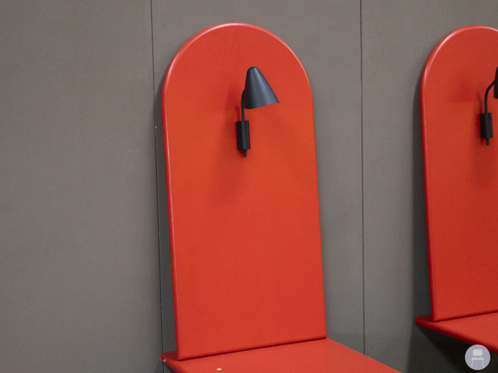 Statafel Romy rood incl. achterwand 255x75cm