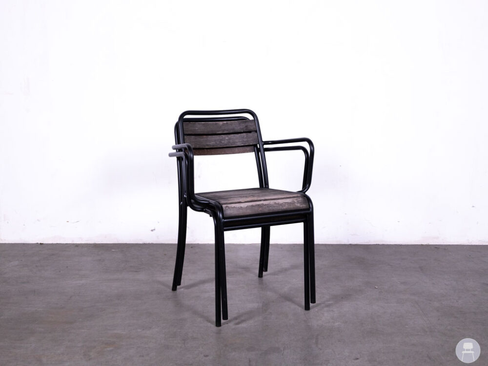 Terrasstoel Firenze AC Teak donkergrijs Satelliet