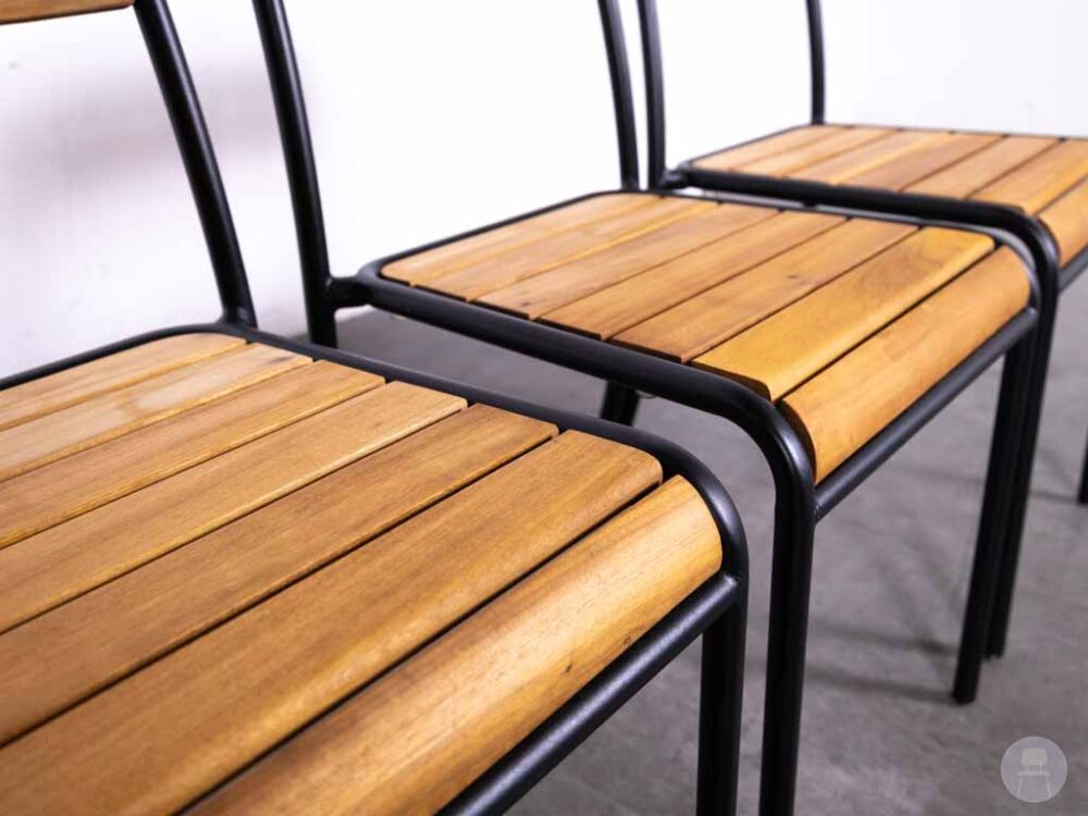 1 set 4 stuks Terrasstoel Firenze Wood SC Satelliet