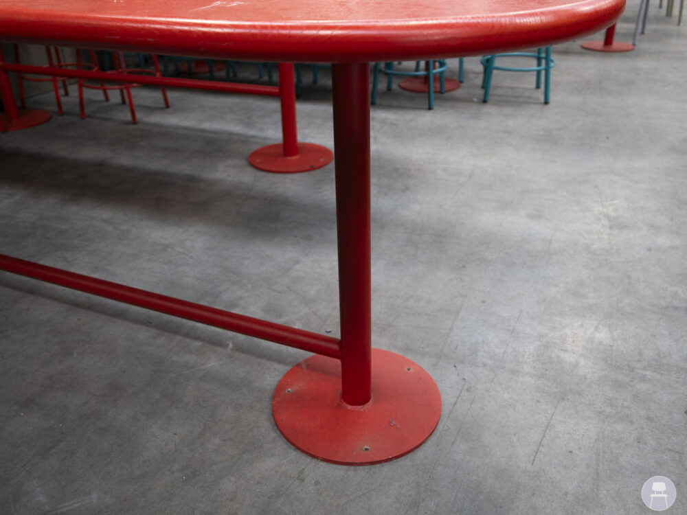 Stamtafel wand Roos halfhoog rood 270x75cm