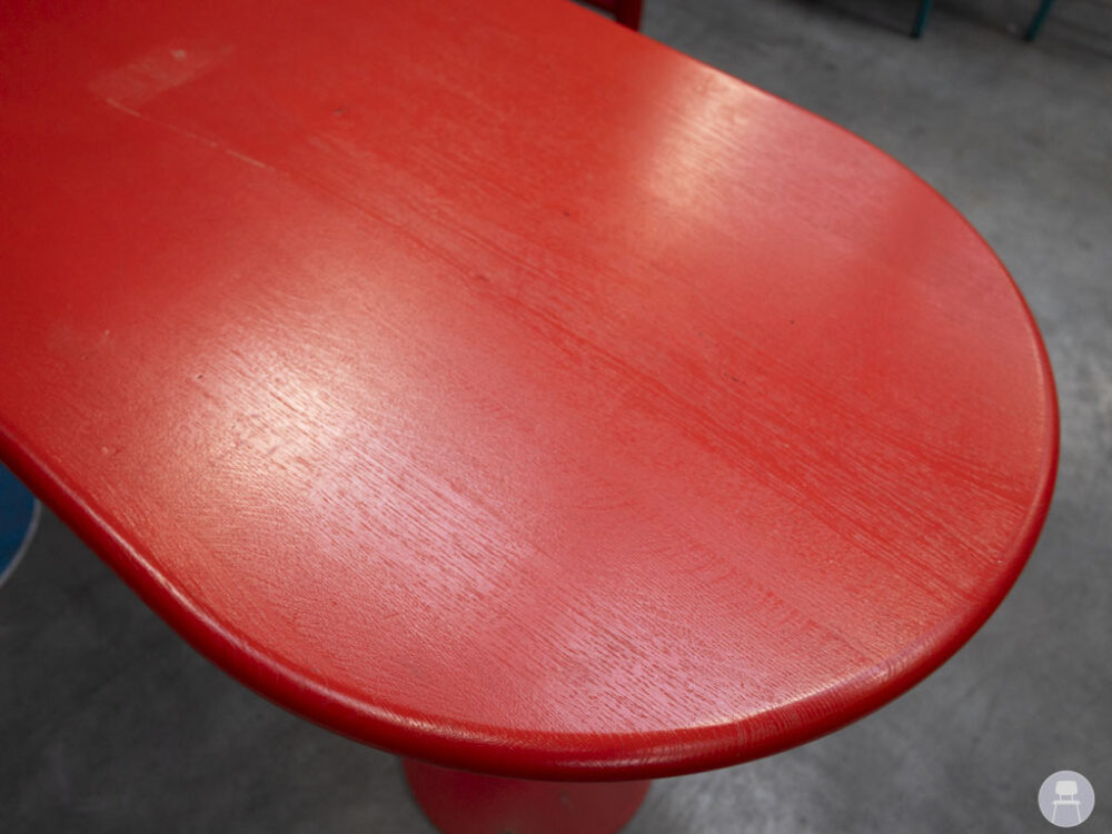 Stamtafel wand Roos halfhoog rood 270x75cm
