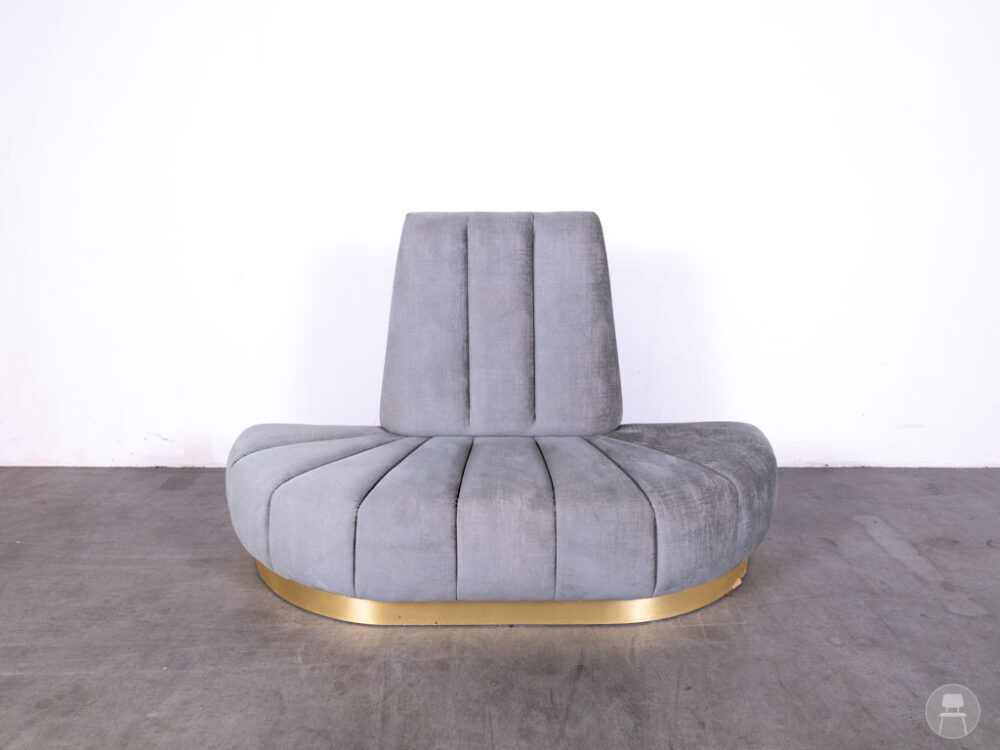 Wandbank Judith zeegroen halfrond PMP 185cm