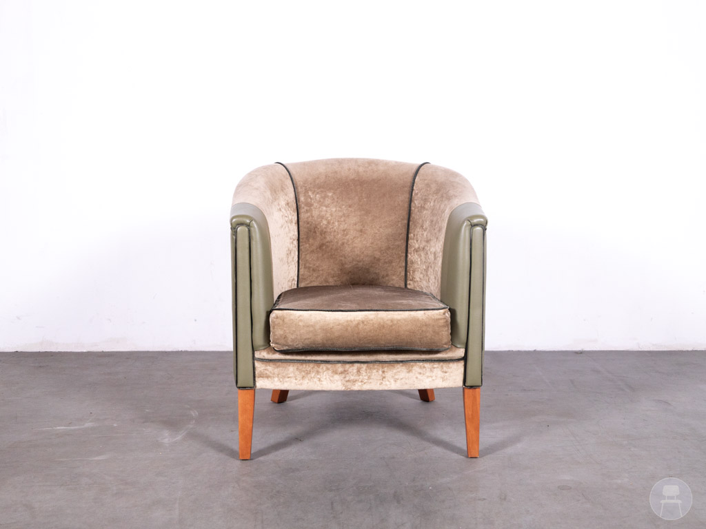 Horecafauteuil Olga Velvet Taupe Groen