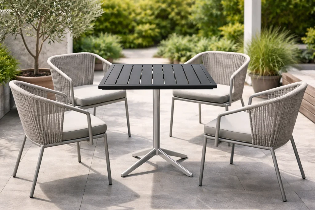 Euroseat-Terrastafel-Teak-Linda-Zwart-AI